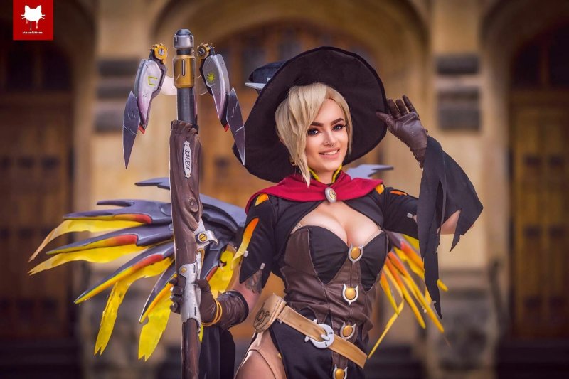 Overwatch mercy косплей