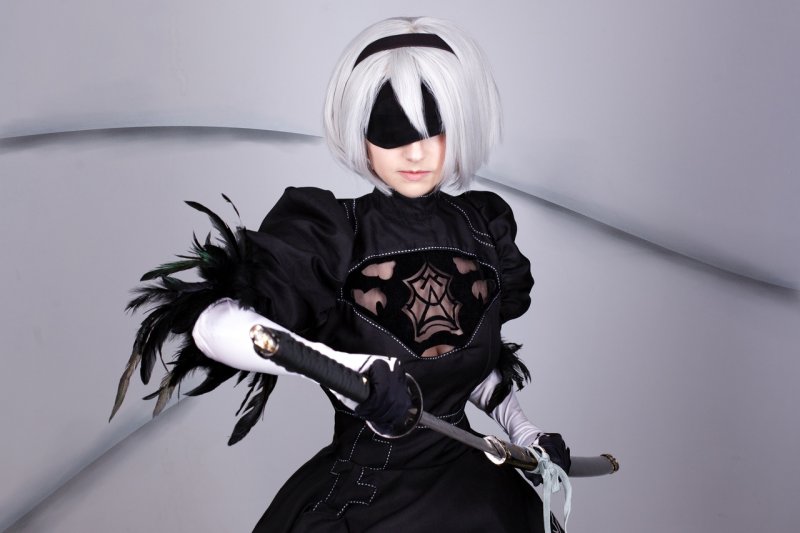 Косплей 2b из nier automata