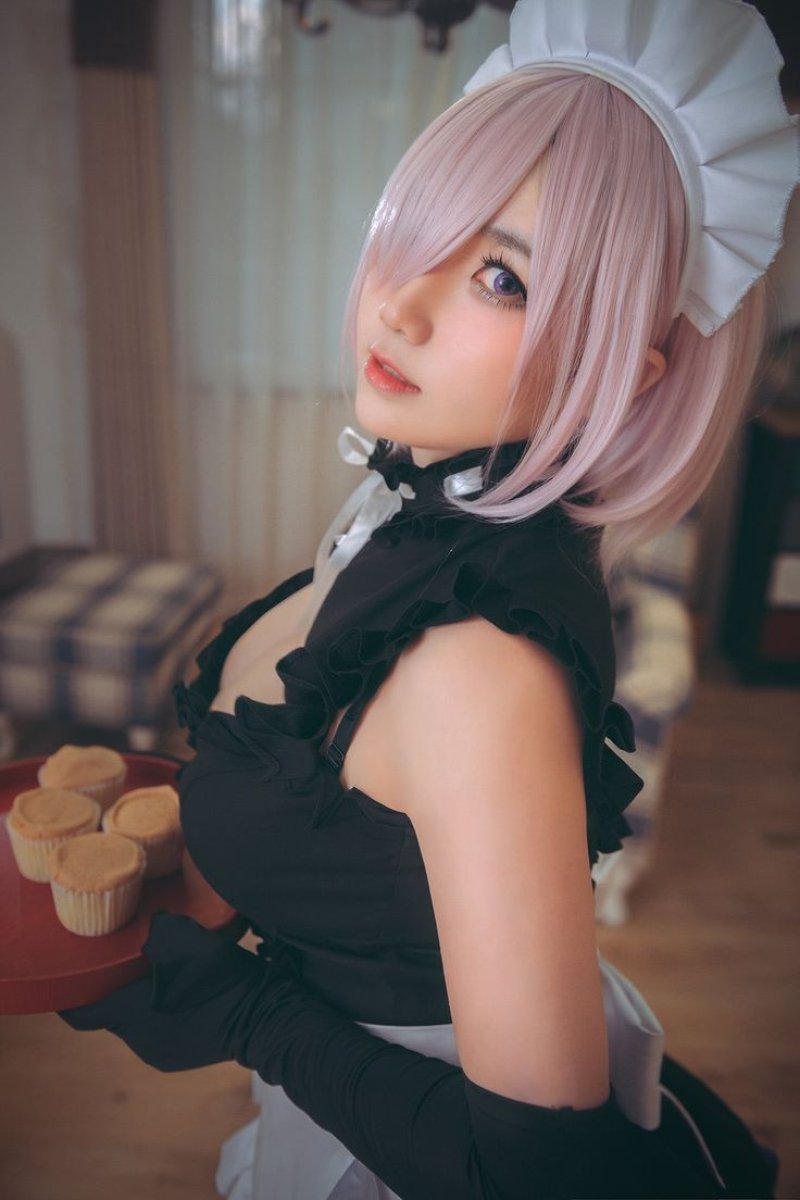 Mashu kyrielight (maid)косплей