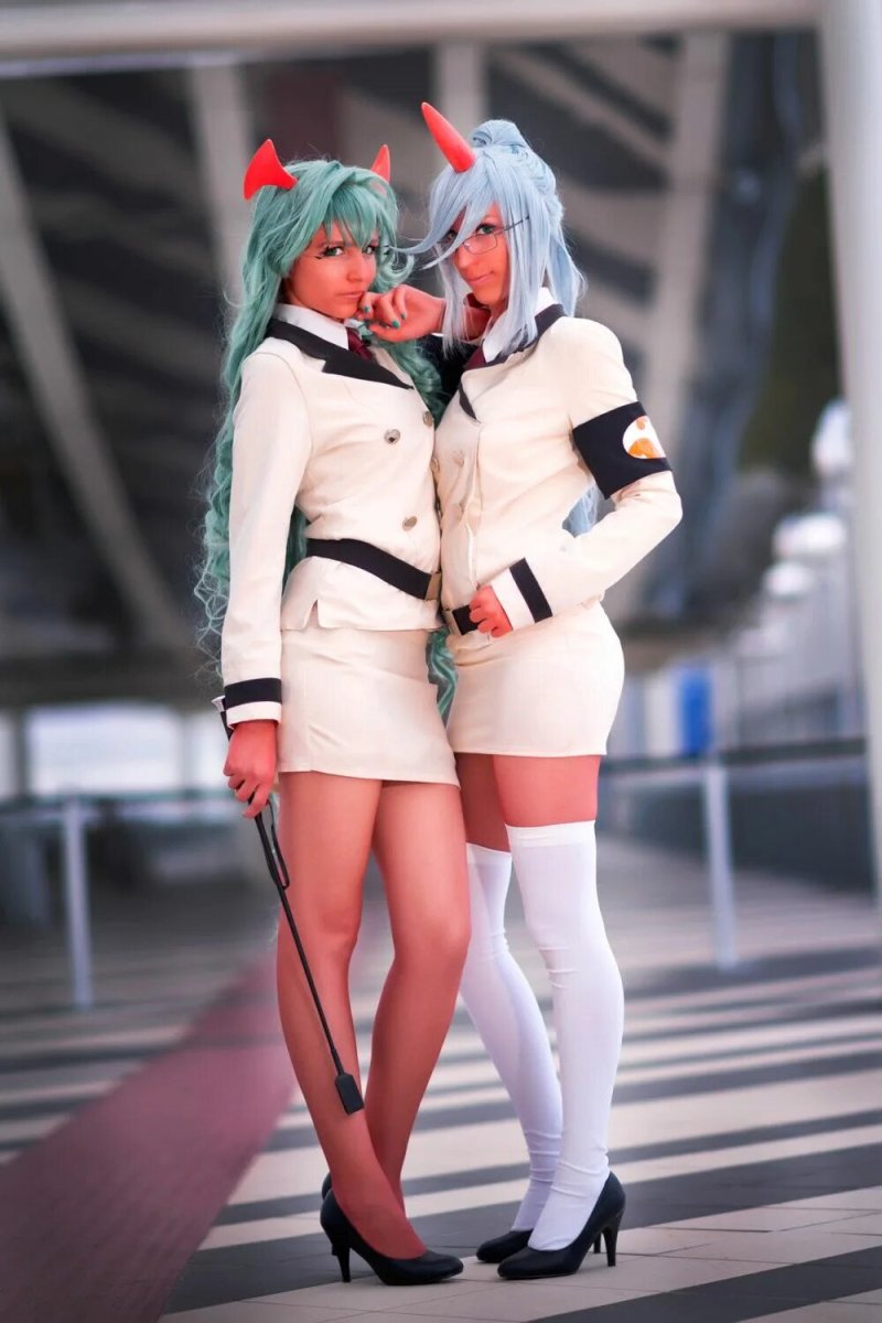 Scanty and kneesocks cosplay