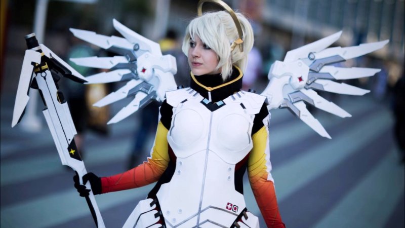 Overwatch mercy косплей